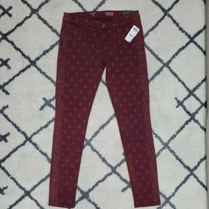 NWT Junior's Vans Paisley Print Skinny Jeans - Size 9